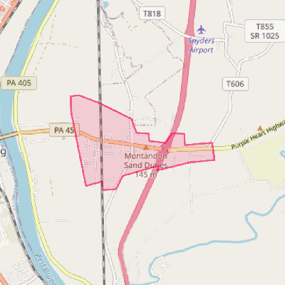 Map of Montandon