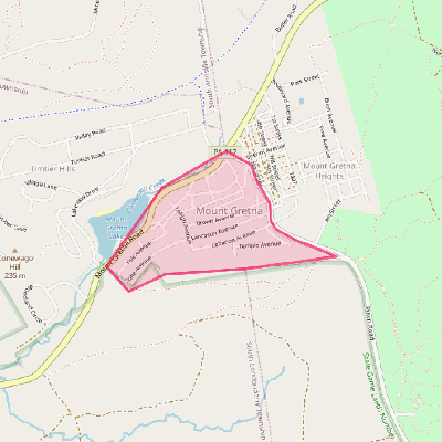 Map of Mount Gretna