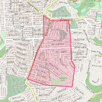 Map of Mount Oliver