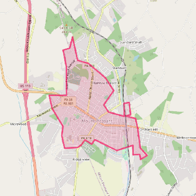 Map of Mount Pleasant