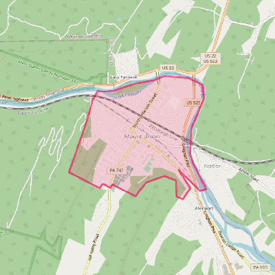 Map of Mount Union