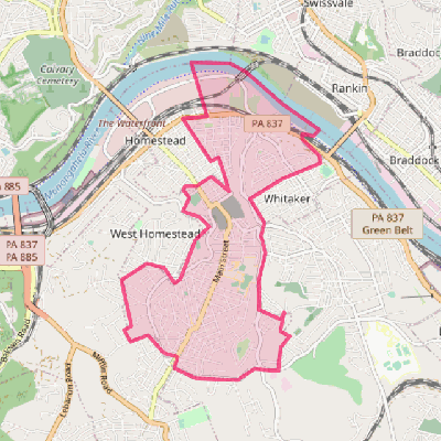 Map of Munhall