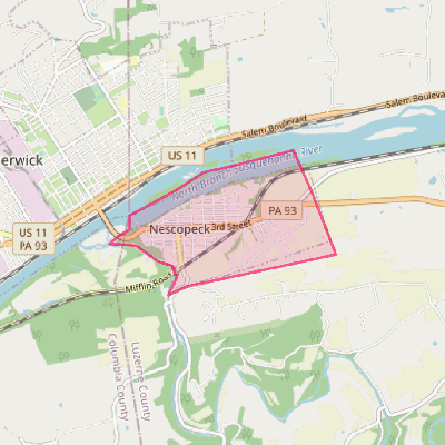 Map of Nescopeck