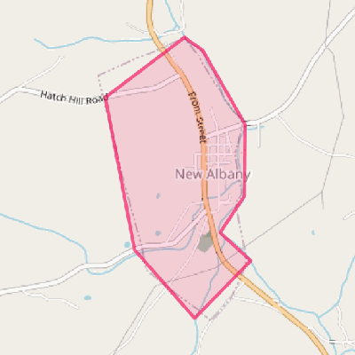 Map of New Albany