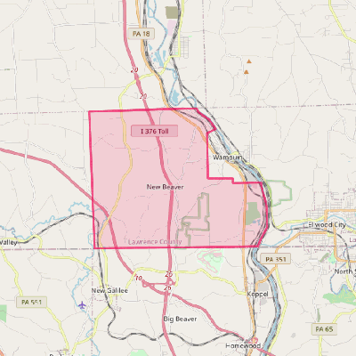 Map of New Beaver