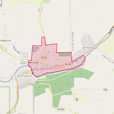 Map of New Bethlehem