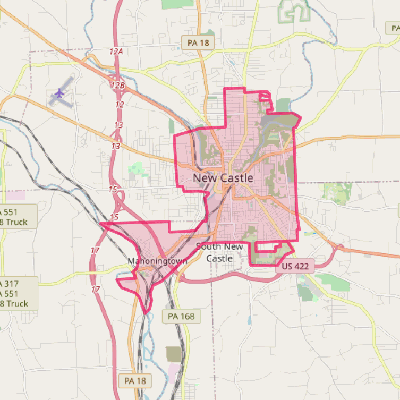 Map of New Castle