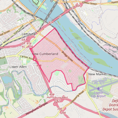 Map of New Cumberland