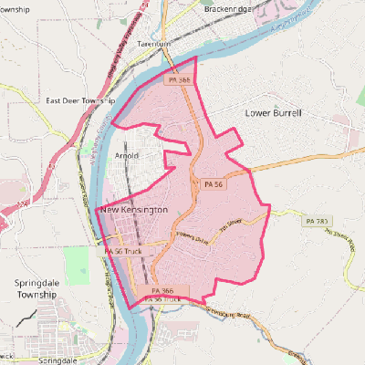 Map of New Kensington