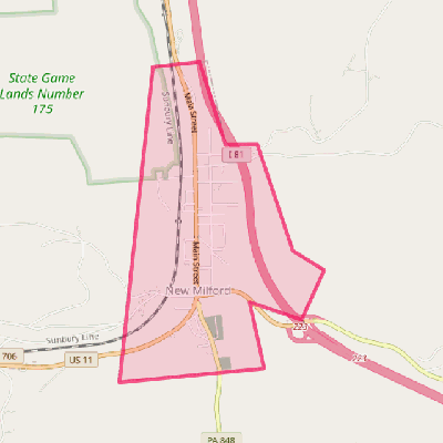 Map of New Milford