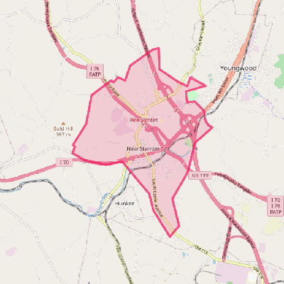 Map of New Stanton