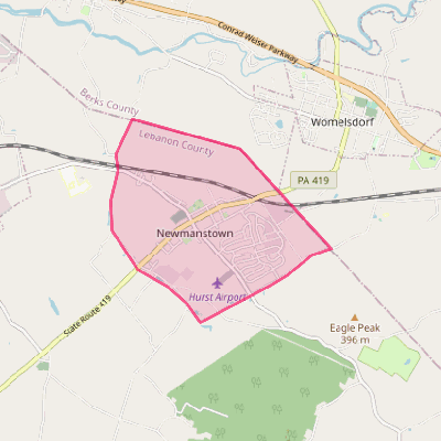 Map of Newmanstown