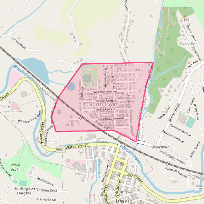 Map of North Irwin