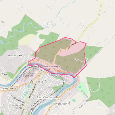 Map of North Vandergrift