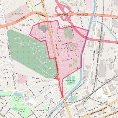 Map of North York