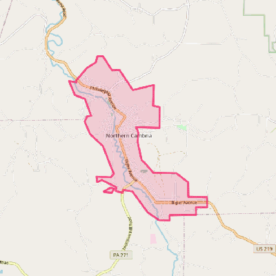 Map of Northern Cambria