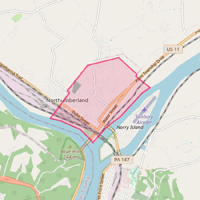 Map of Northumberland