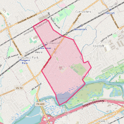 Map of Norwood