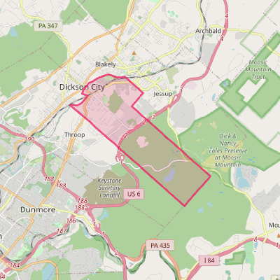 Map of Olyphant