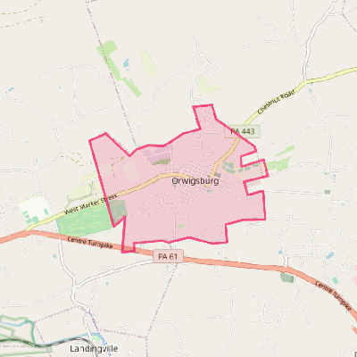Map of Orwigsburg