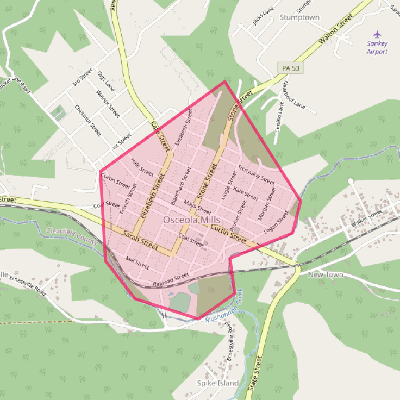 Map of Osceola Mills