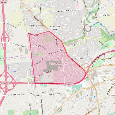 Map of Palmer Heights