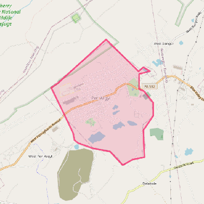 Map of Pen Argyl