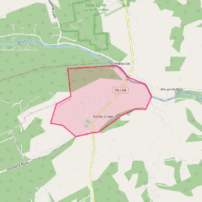 Map of Penns Creek