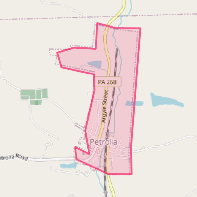 Map of Petrolia