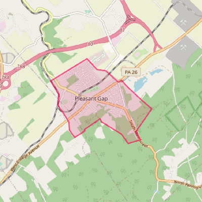 Map of Pleasant Gap