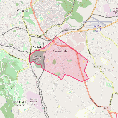 Map of Pleasant Hills