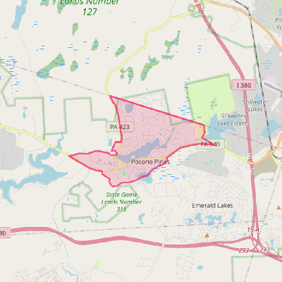 Map of Pocono Pines