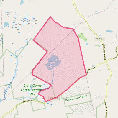 Map of Pocono Springs