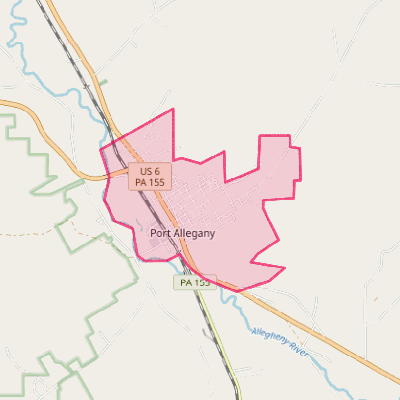 Map of Port Allegany