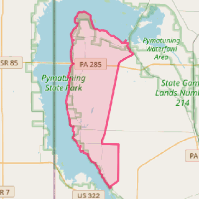 Map of Pymatuning Central