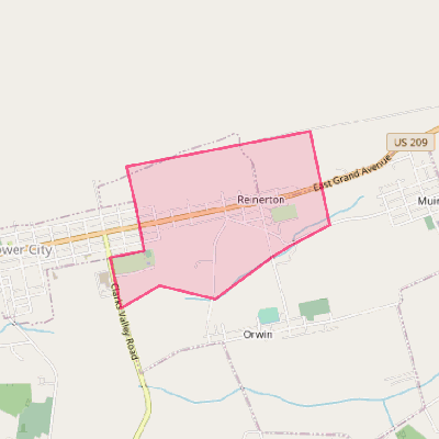 Map of Reinerton