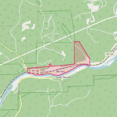 Map of Renovo