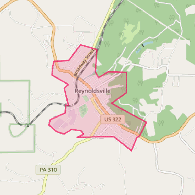 Map of Reynoldsville