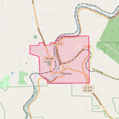 Map of Ridgway