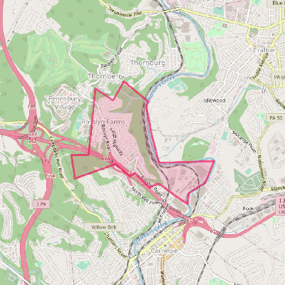 Map of Rosslyn Farms