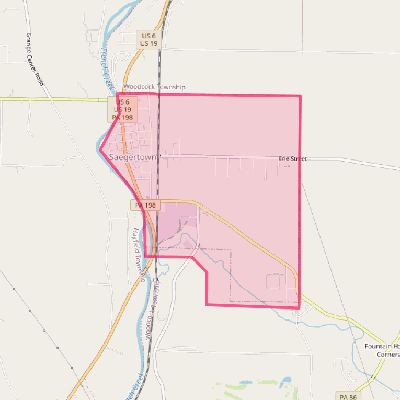 Map of Saegertown