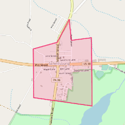 Map of Schellsburg