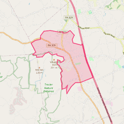 Map of Schnecksville