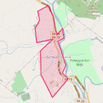 Map of Schwenksville