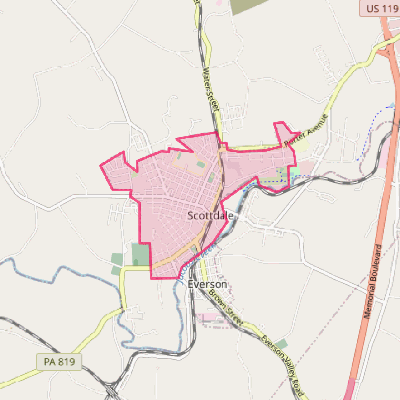 Map of Scottdale