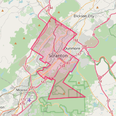 Map of Scranton