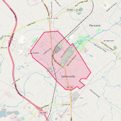 Map of Sellersville