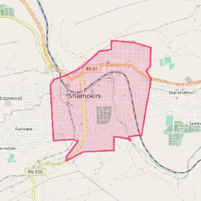 Map of Shamokin