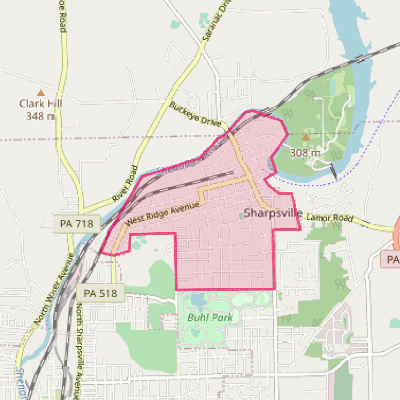 Map of Sharpsville