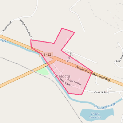 Map of Shelocta